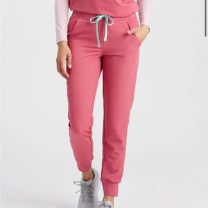 Berry pink jogger scrub pants